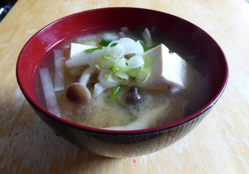 Miso Soup with Tofu and Veggies